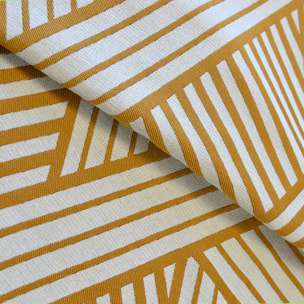 Tissu jacquard  -  - Effet graphique - Jaune Ocre
