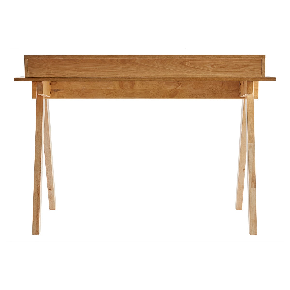 Bureau avec rangements bois clair L120 cm PULITO