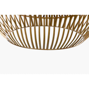 Lampara Techo Metal Dorado-marron 45x45x56 Cm