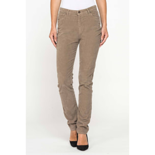 PANTALONE CINQUE TASCHE COMFORT FIT IN VELLUTO STRETCH 1000 RIGHE