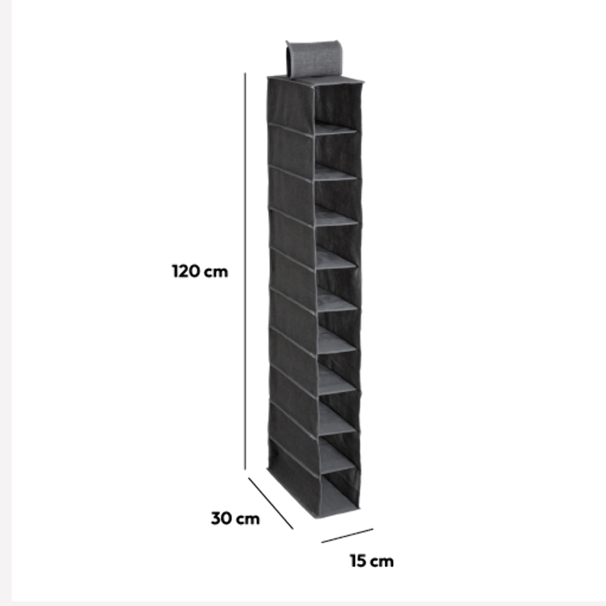 Rangement chaussures 10 cases Gris