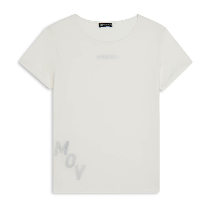 T-shirt regular in jersey leggero con stampa “MOV”