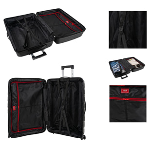 Juego De Maletas Rígidas Pp Jaslen Varese Negro