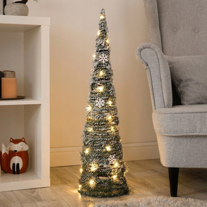 árbol navideño artificial con 40 luces micro led h. 80cm