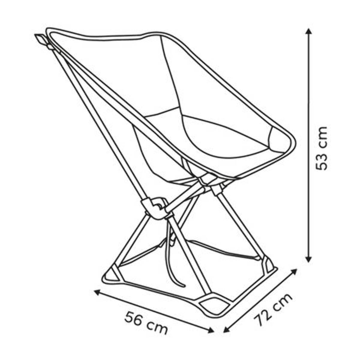 Chaise camping pliable terracotta