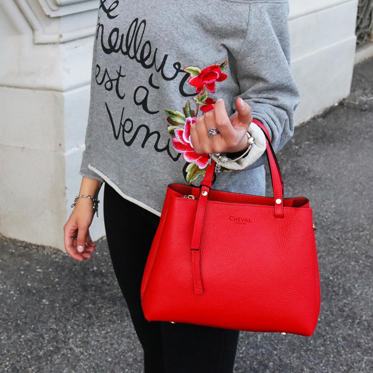 Bolso de Mano Cheval Firenze Adhara Rojo