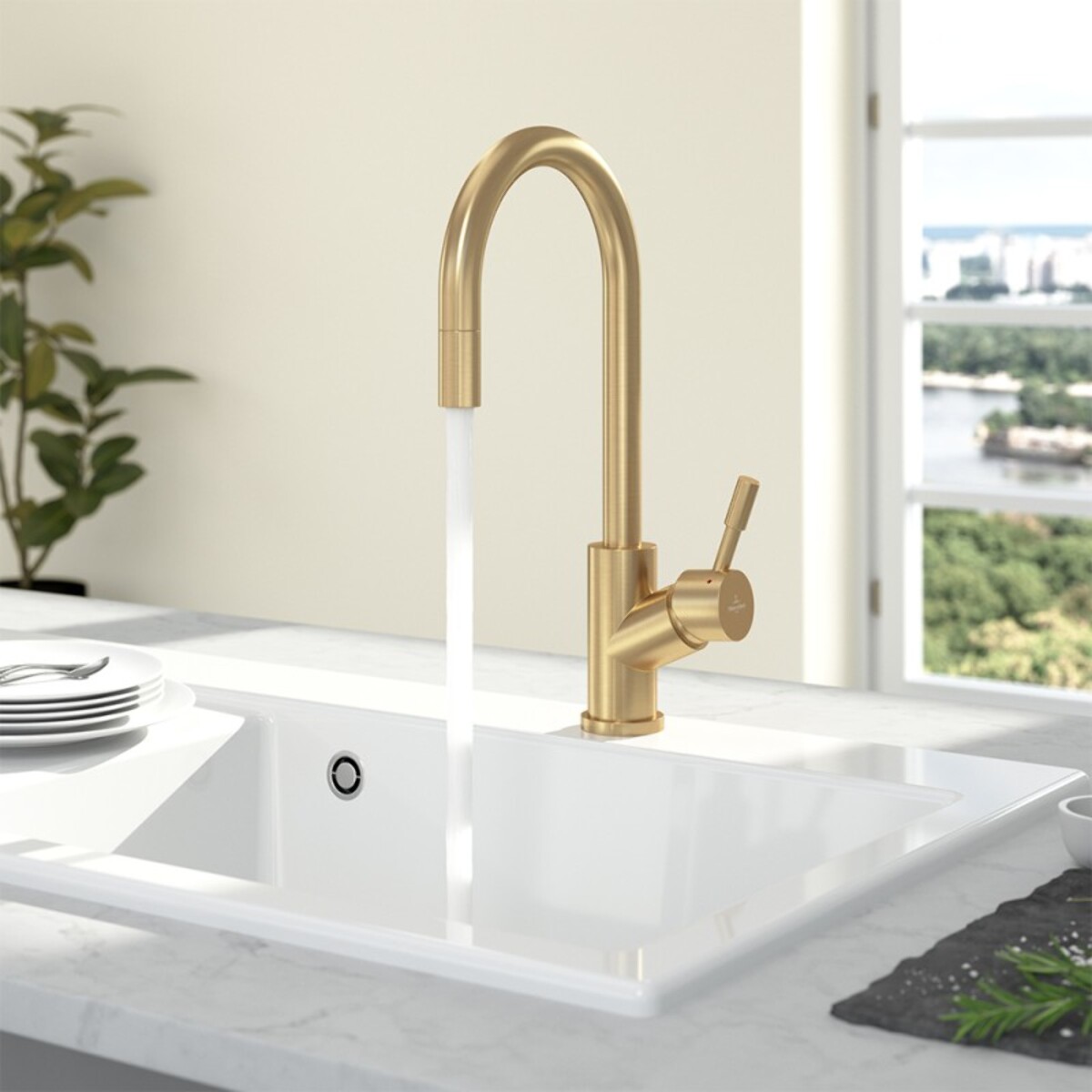 Robinet cuisine VILLEROY ET BOCH Umbrella flex