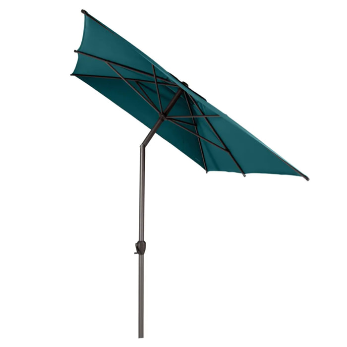 Parasol droit rectangulaire Loompa Bleu canard