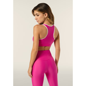 Reggiseno Sportivo con Supporto Medio e bordature a contrasto