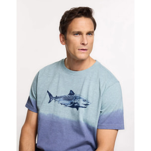 Camiseta Manga Corta Azul - Sharkbay