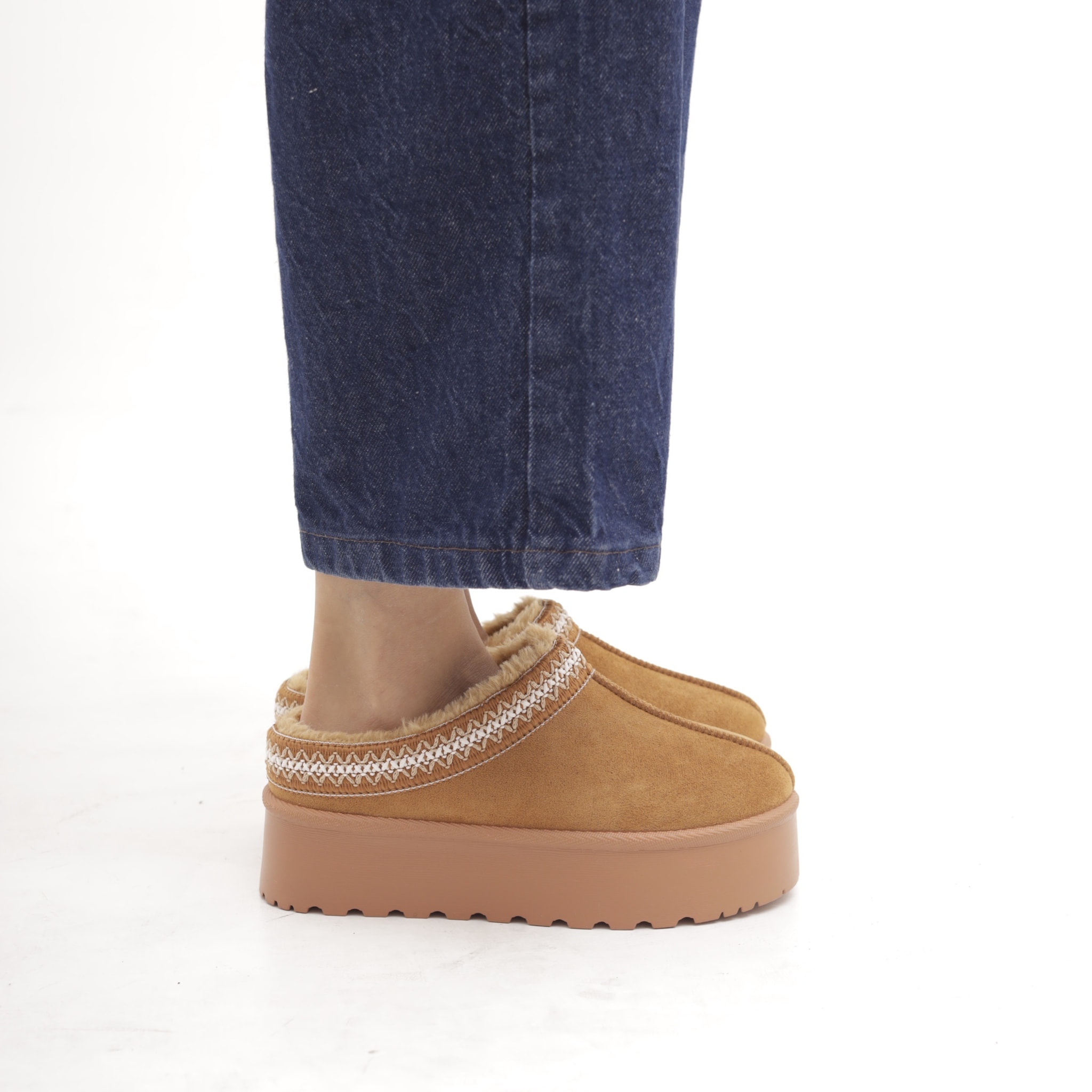 SABOT MAMMUT BORDATO CUOIO