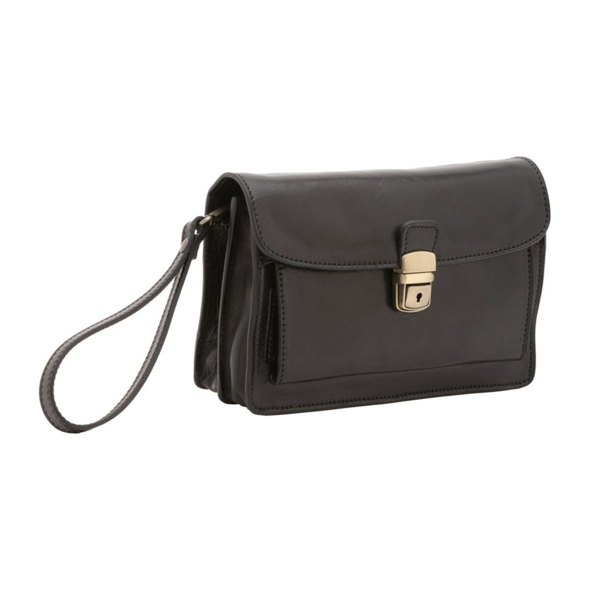 Borsa a mano da uomo in vera pelle - Modello False - 100% pelle - 24.0 x 17.0 x 8.0 cm