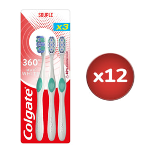 Pack de 12 - Brosses à dents Colgate Max White Medium