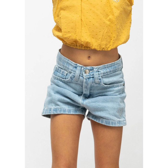 Shorts básicos de mezclilla para niña