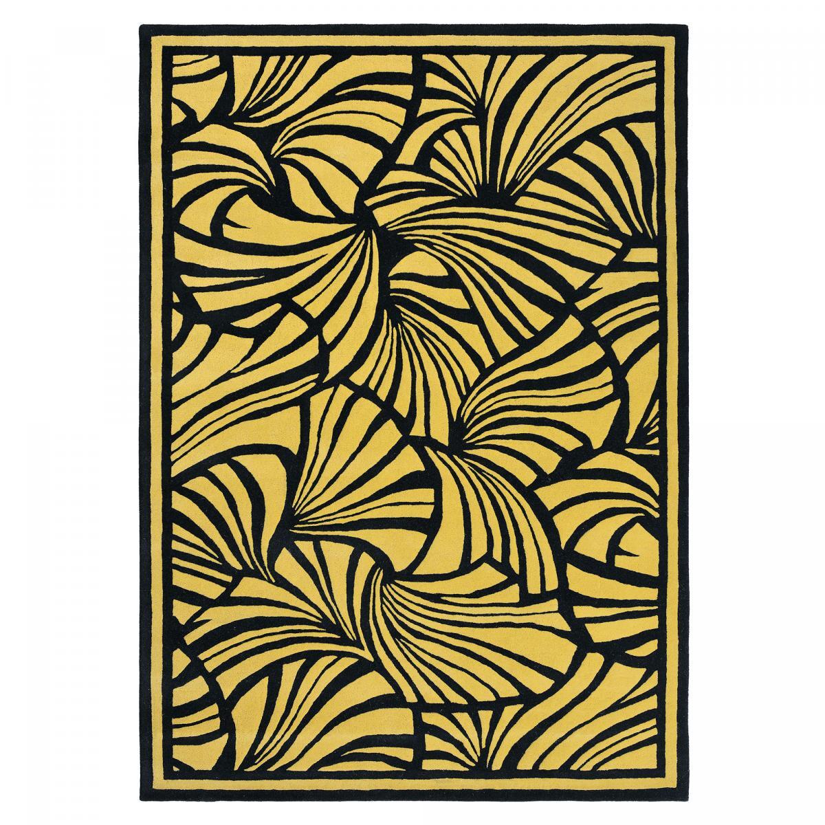 Tapis salon et chambre fait à la main en laine motif abstrait YOIL