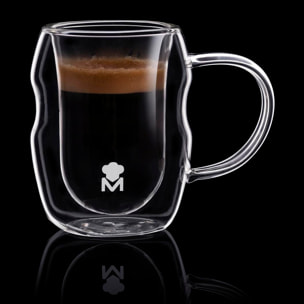 Set de 4 vasos 50ml mixology de doble pared en borosilicato masterpro