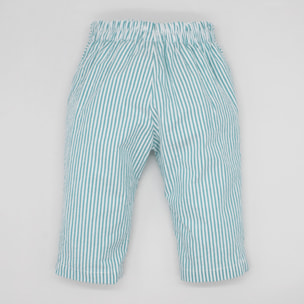 PANTALÓN RAYAS SEERSUCKER VERDE