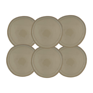 Lot de 6 petites assiettes, DUNE