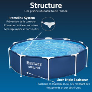 Bestway Piscine hors sol - Ronde - Steel Pro - 305 x 76 cm