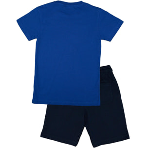 Set completo da bambino in cotone con t-shirt e pantaloncini Leone Basic