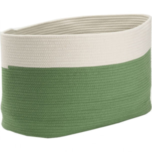 Panier de rangement bicolore oval L55xL30xH35 cm - LOUNI