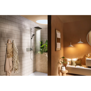 Colonne de douche Raindance Alive Q 2 jets avec thermostatique ShowerSelect Comfort, chromé