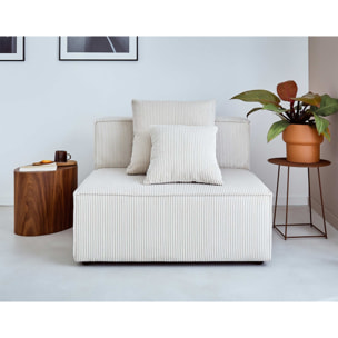 Colombine - module d'assise - en velours côtelé - Beige