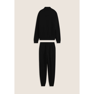 Tuta uomo in cotone con felpa full-zip e collo alto