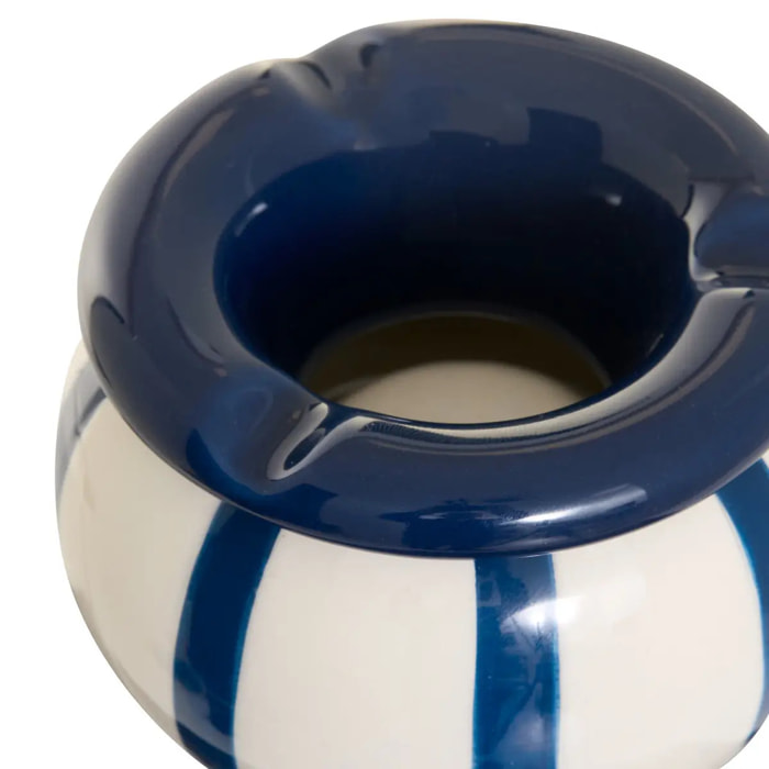 Cendrier rayé Della pasta 9x9x6cm