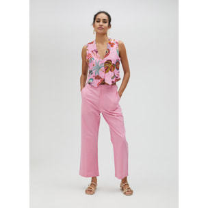 Pantaloni culotte rosa