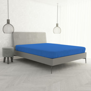 LENZUOLO SOTTO CON ANGOLI MAX COLOR, 100% COTONE MADE IN ITALY - MATRIMONIALE