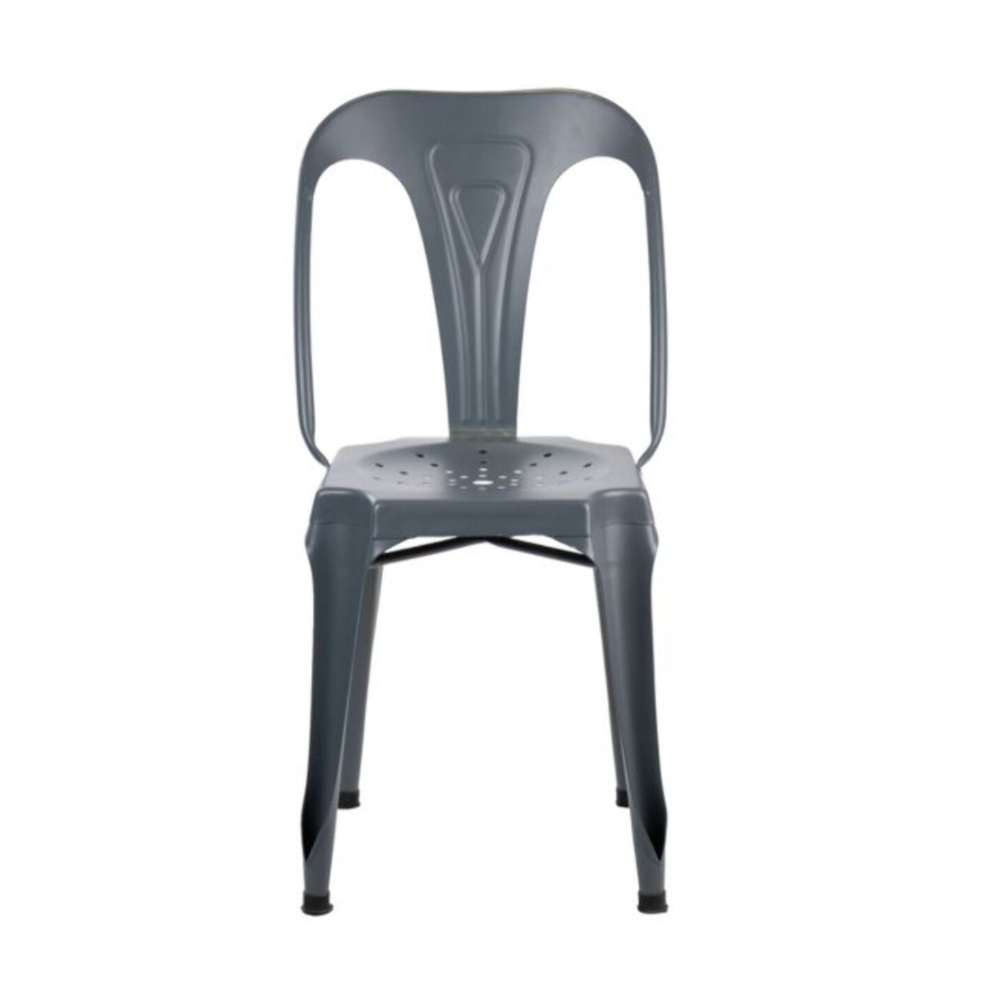 Chaise industrielle vintage en métal empilable – STEAL