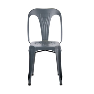 Chaise industrielle vintage en métal empilable – STEAL