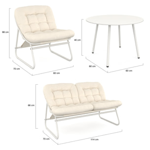 Salon de jardin Ariane 4 places beige