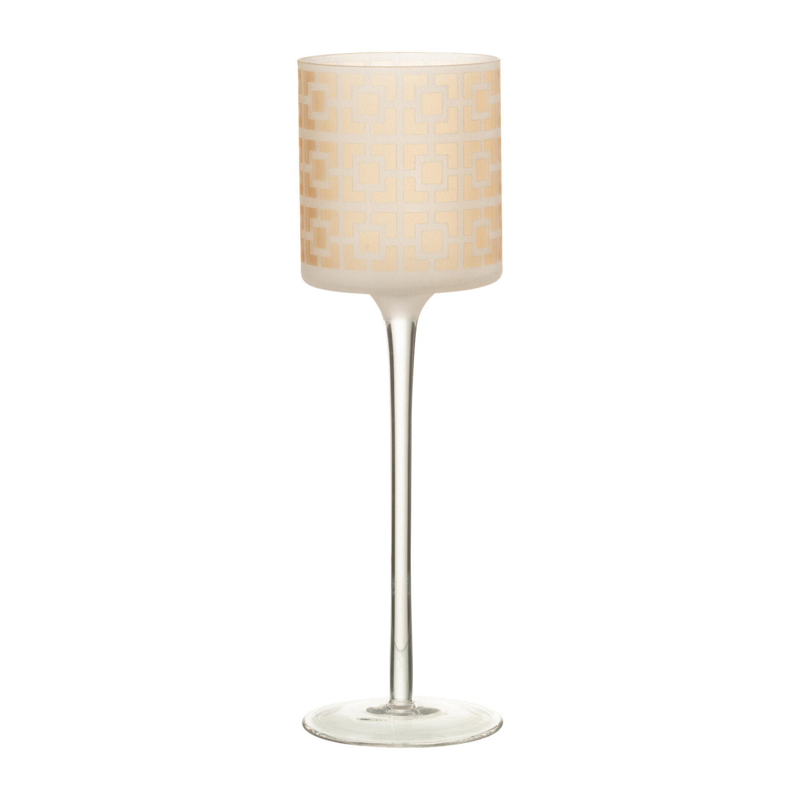 J-Line photophore Sur Pied - verre - beige - large