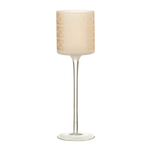 J-Line photophore Sur Pied - verre - beige - large