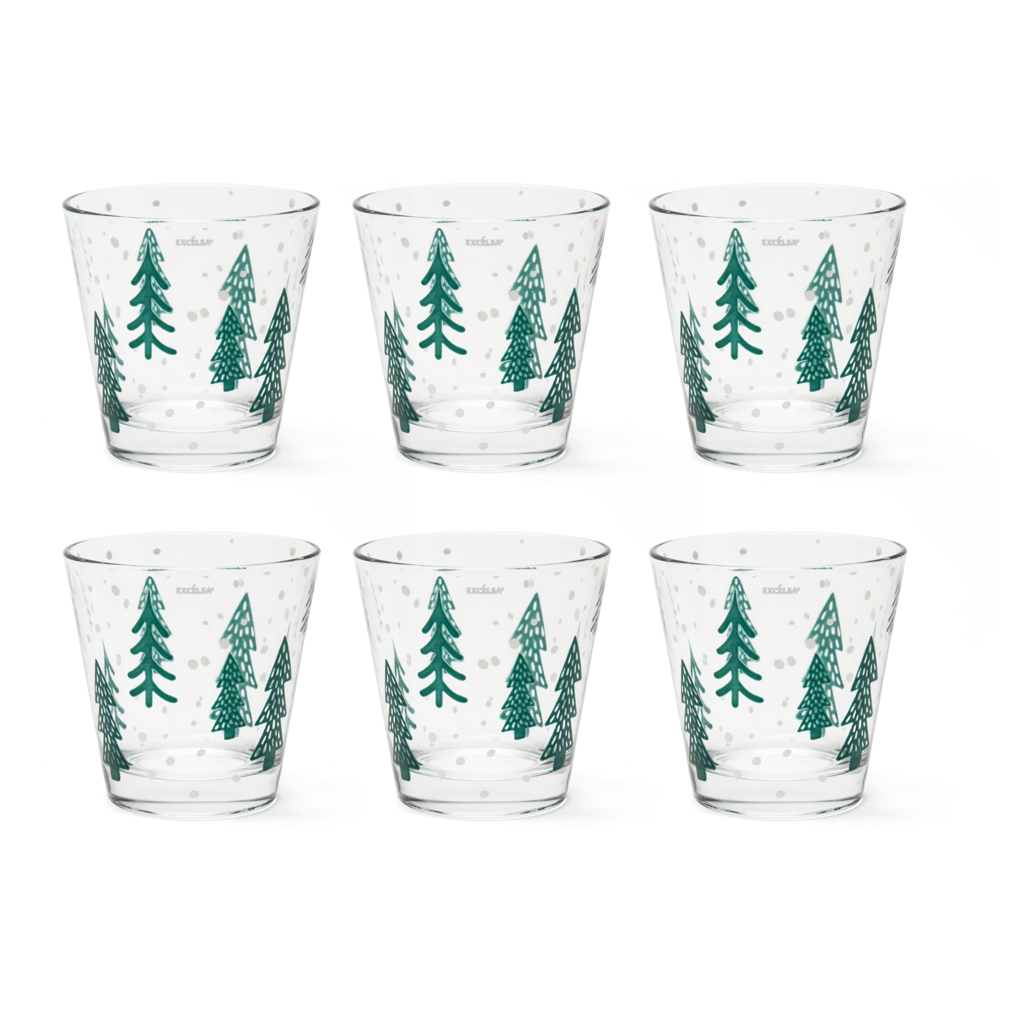 Set de 6 Verres Excelsa - Green Winter, Verre Vert