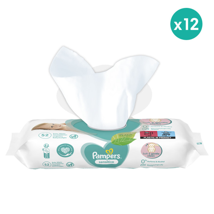 12x52 Lingettes Sensitive, Pampers