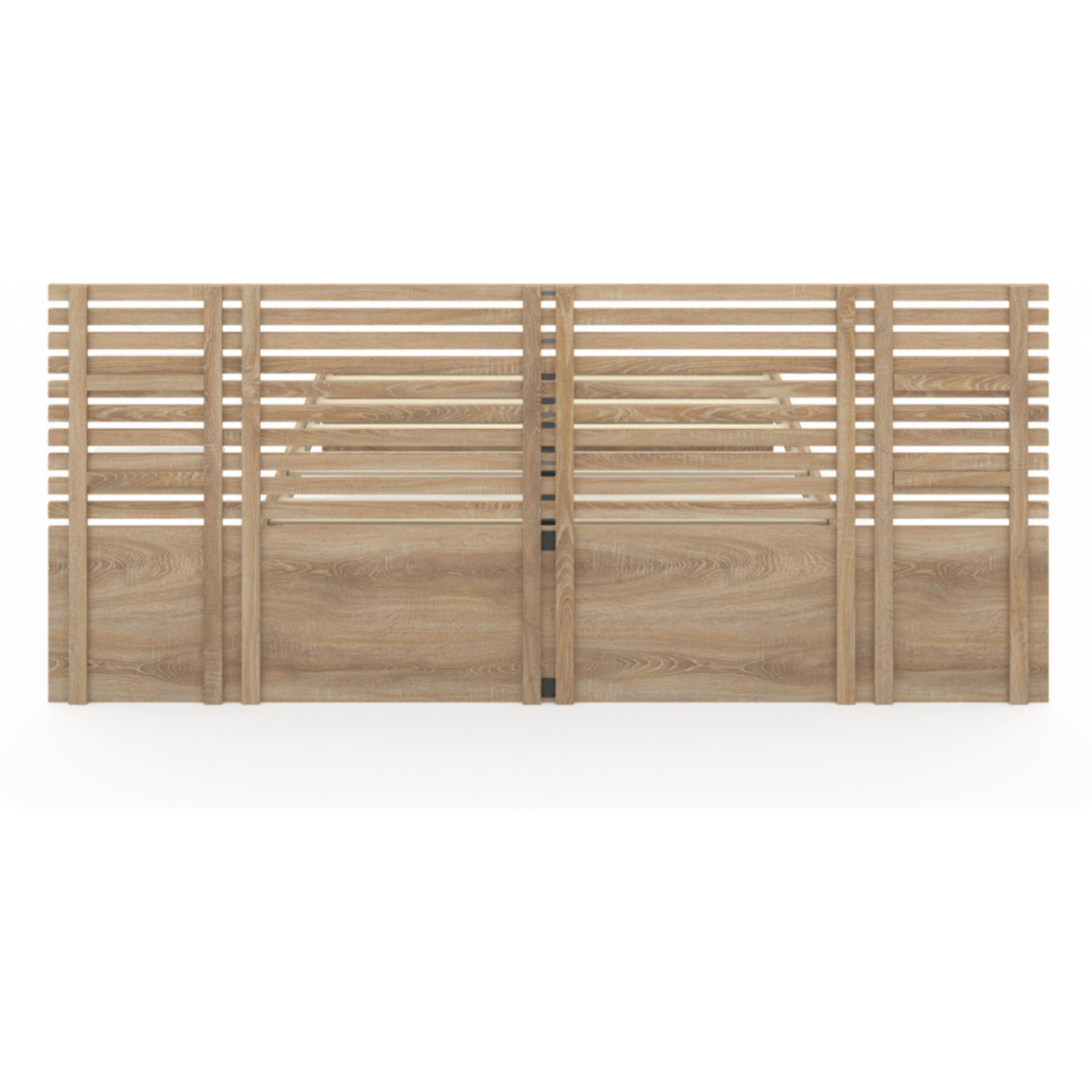 Lit Rosalia 140x190cm tête de lit tasseaux et tablettes