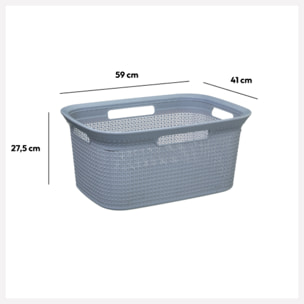 Corbeille à linge 45L Gris Scandi
