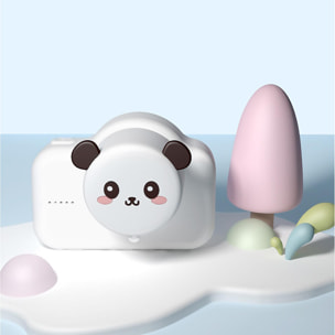 Fotocamera e videocamera per bambini A1. Disegno dell'orso panda. 20mpx e video HD. Fotocamera posteriore per selfie.