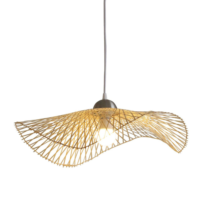 Suspension en bambou tressé 55cm CARAVELLE