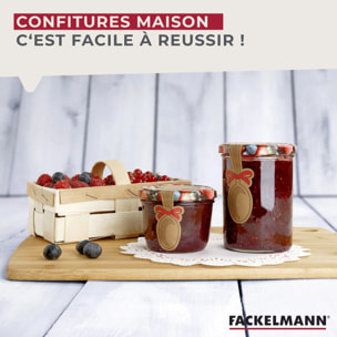 Set pour confiture maison avec entonnoir 10 cm en inox Fackelmann