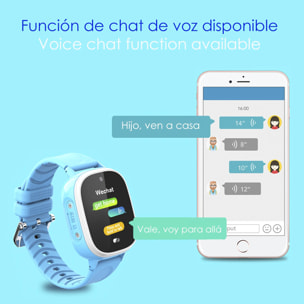 DAM Smartwatch TD31 GPS, LBS, WiFi. Localizador especial para niños. Con cámara, llamada SOS, alarma. 4,1x1,55x5,5 Cm. Color: Azul