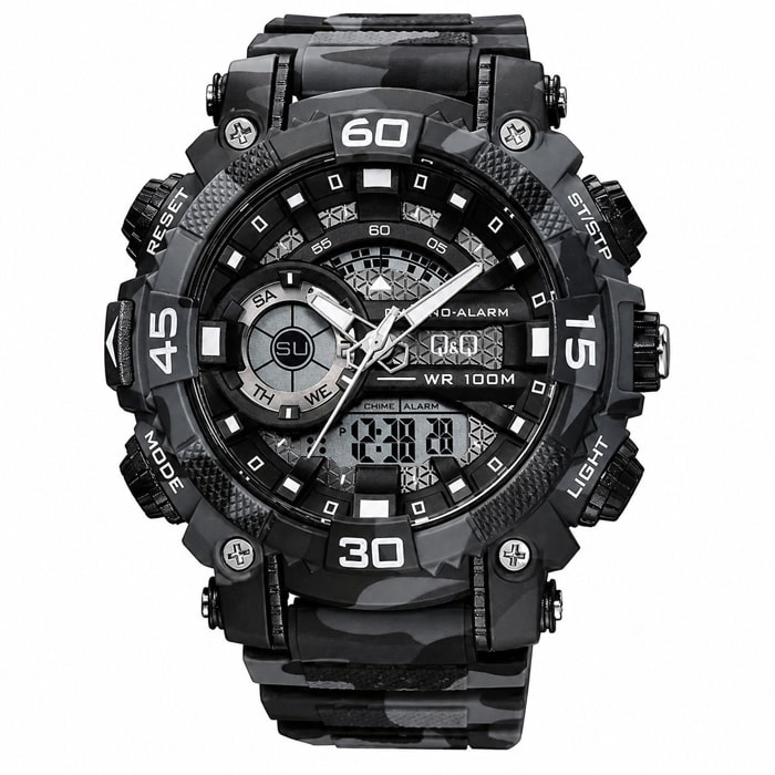 Reloj Q&q GW87J006Y Hombre Analogico/digital Cuarzo con Correa de Resina