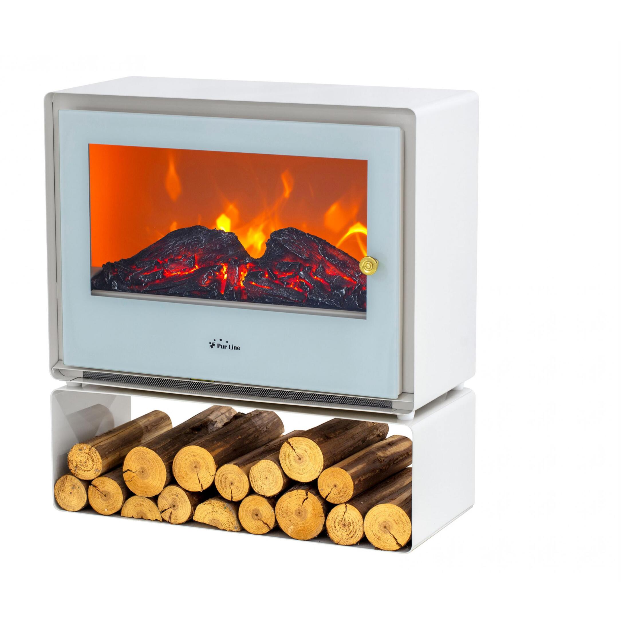 Chimenea eléctrica de suelo con estante 2000 W CHE-710 W PURLINE 2000 W