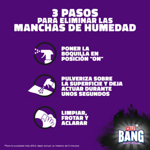 Cillit Bang - Spray Suciedad y Manchas de Humedad, para baño 750ml, Pack 3x750ml