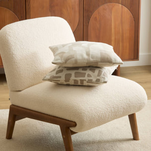Coussin Marlia carré 40x40cm galets
