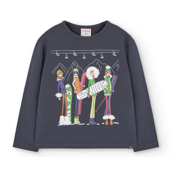 Camiseta punto elástico de niña -BCI