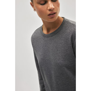 Maglietta termica in pile con stile sportivo color antracite